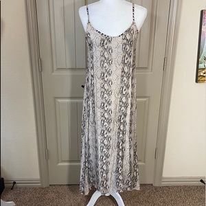 Sofia Snake Print Maxi Dress